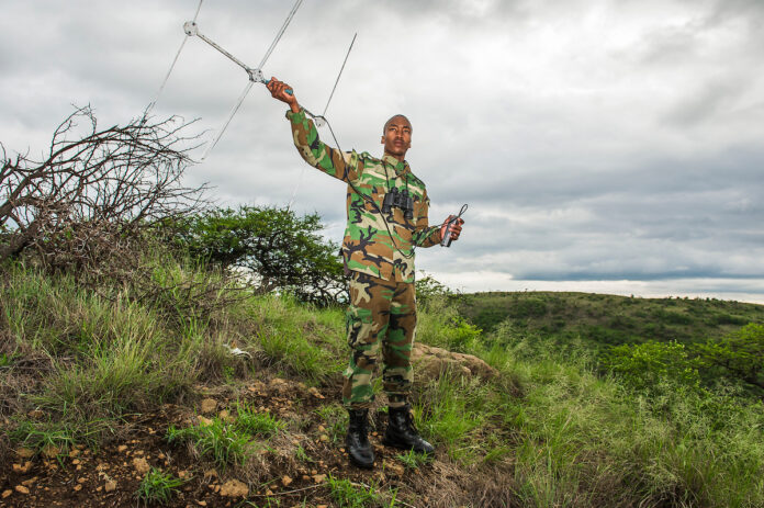 Rhino Monitoring Field Ranger using radio telemetry Rhino Conservation Awards