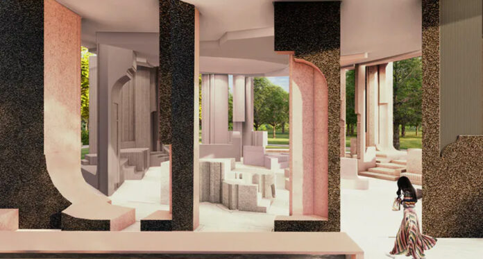 Serpentine-Pavilion-South-African-designers Interior of the winning design for the Serpentine Pavilion. Image courtesy Counterspace