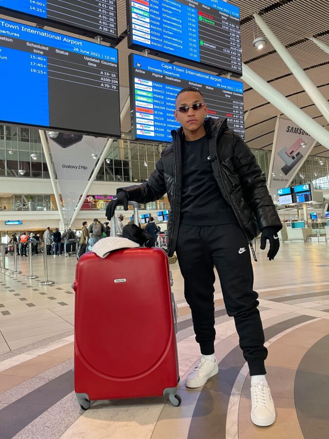 Leaving Cape Town airport for Strictly Come Dancing: Source: Facebook