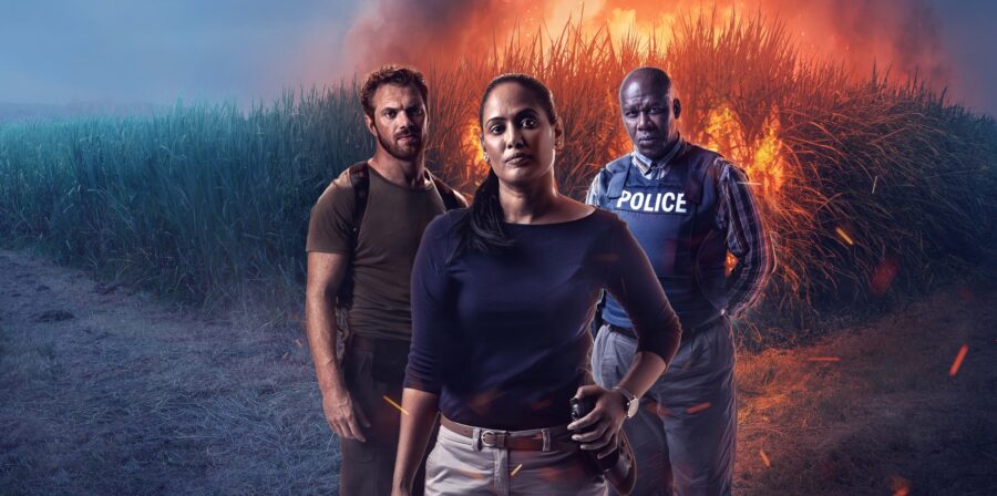 Gerald Steyn (Tanner), Leeanda Reddy (Alia) and Hamilton Dhlamini (Hector) _KV (M-Net's REYKA S1)