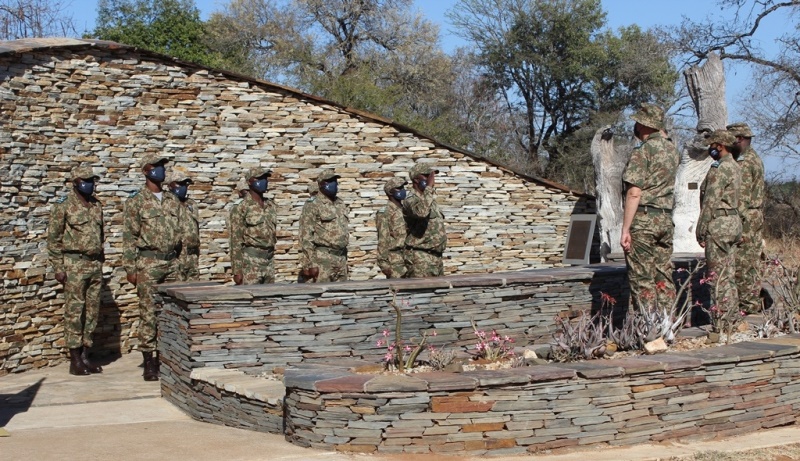 Rangers salute to the commanders i.e. KNP Managing Executive – Gareth Coleman, KNP Head Ranger – Catherine Dreyer and Skukuza Section Ranger – Kally Ubisi