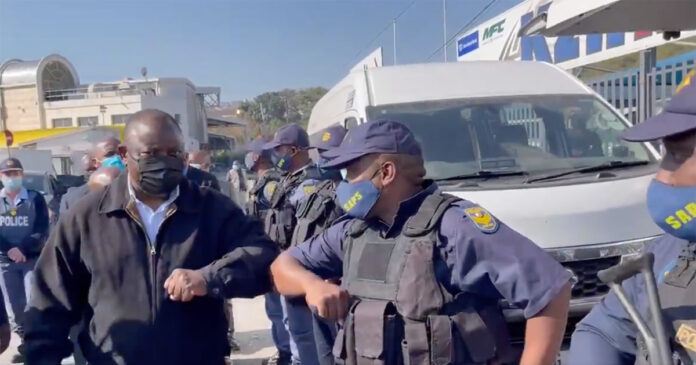 Ramaphosa-in-Durban President Ramaphosa in Durban today