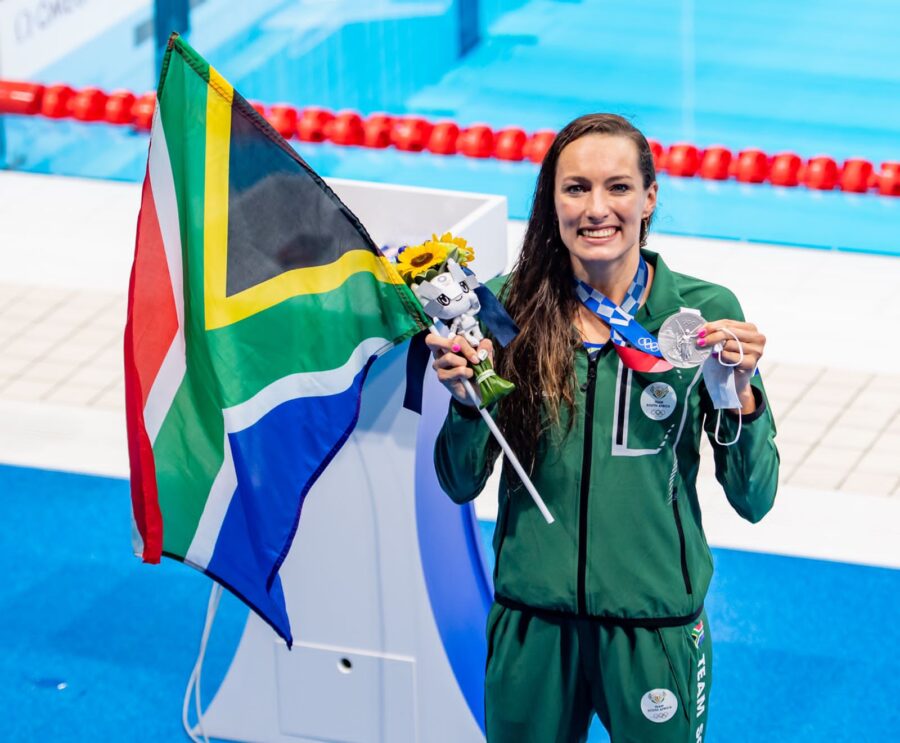 Tatjana Schoenmaker wins silver at Tokyo Olympics Photo: Anton Geyser