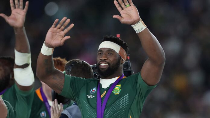 Siya Kolisi celebrates 2/11/2019 Lions Series: Springbok's Siya Kolisi