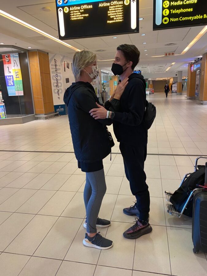 dale benson arrives in south africa