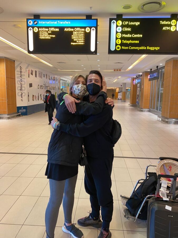 dale benson arrives in south africa