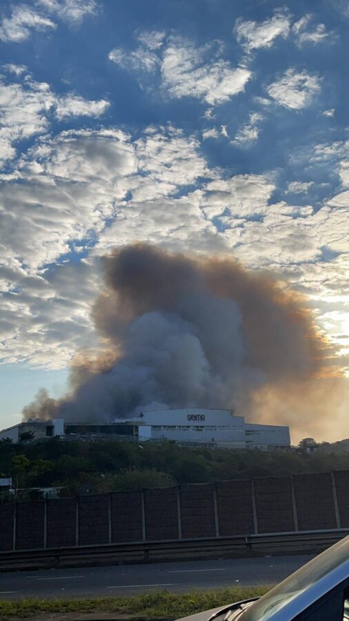 game building burning south africa