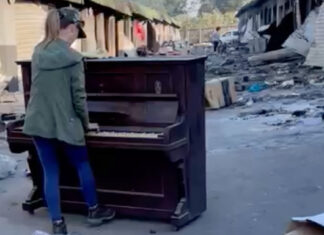 Jenny Bowes' piano playing helps heal the pain and heartache