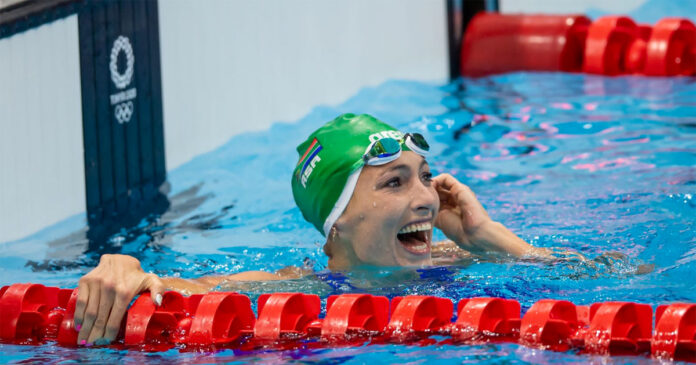 silver for South African swimmer Tatjana Schoenmaker in the women’s 100m breaststroke