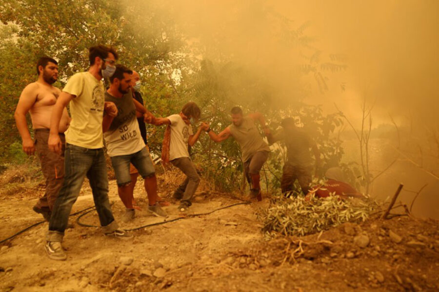 Greek wildfires August 2021