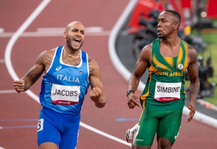 Akani Simbine fourth Olympics Akani Simbine races into fourth at Tokyo Olympics. Photo: Anton Geyser