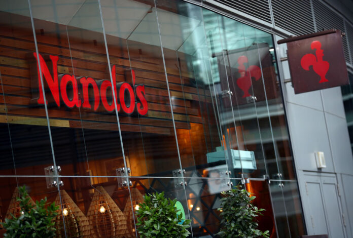 General view of a Nandos restuarant in London
