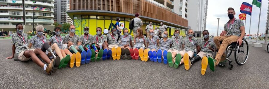 Paralympics Team SA in their gear sponsored by Mr Price Sports and Veldskoen Shoes. Photos; Team SA