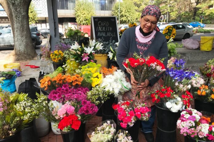 womens day wade gup Wadea Tape has been selling flowers in the same place for 40 years. Photo: Ashraf Hendricks