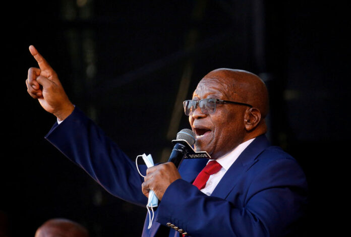 FILE PHOTO: South Africa's former President Zuma appears at the High Court in Pietermaritzburg arms deal trial jacob zuma south africa