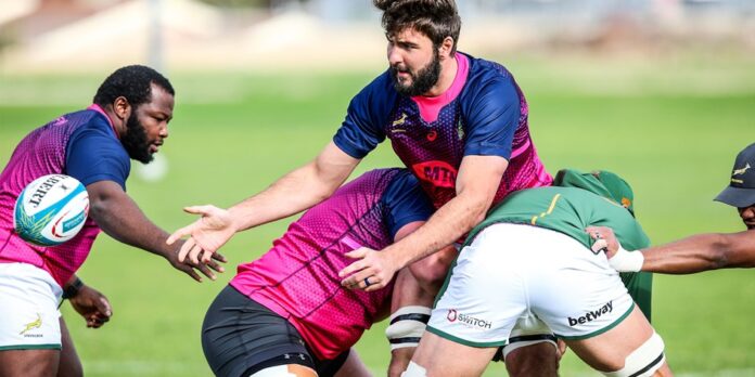 210813-lood-de-jager-springboks-training Springboks Recall Experienced Trio to Take on New Zealand: De Jager, Jantjies and Steyn