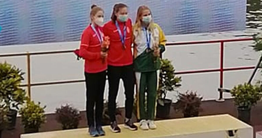 Saskia Hockly medal for South Africa in Romania