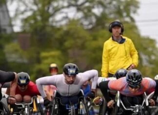 Ernst Van Dyk Wins Third Place in Boston Marathon Wheelchair Race