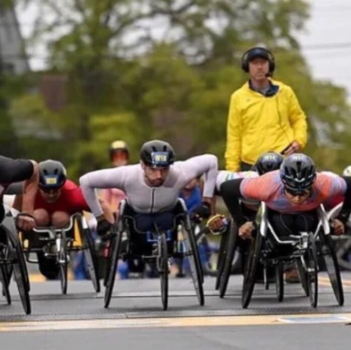 Ernst Van Dyk Wins Third Place in Boston Marathon Wheelchair Race