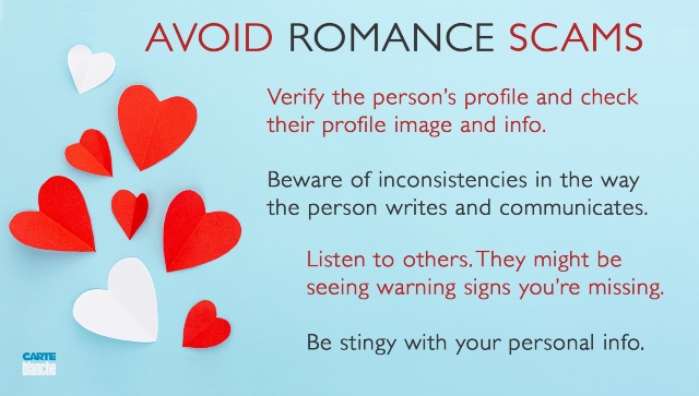 avoid online dating scams carte blanche showmax