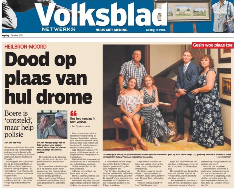 free state farm murder south africa
