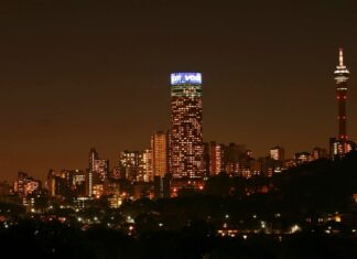 Johannesburg at night. Photo: Nico Roets via Flickr (CC BY 2.0)