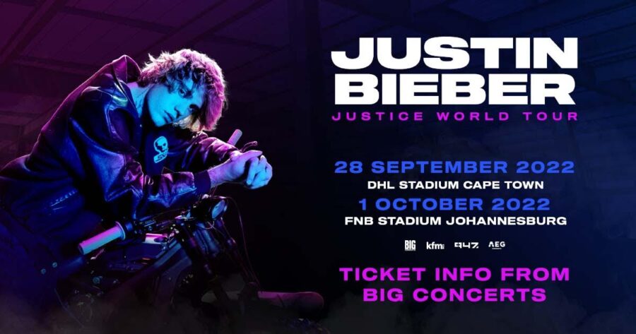 Billets Justin Bieber tournée sud-africaine