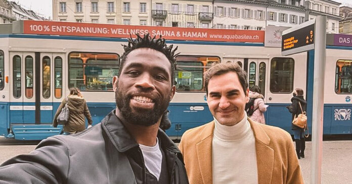 Roger-Federer-Siya-Kolisi Roger Federer Acts as Tour Guide for Siya Kolisi in Switzerland