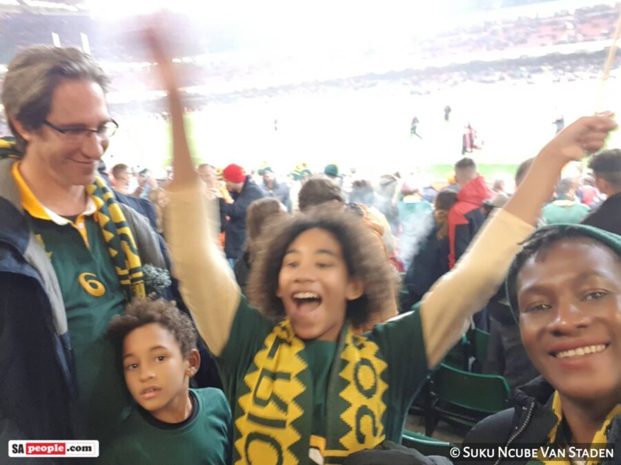 Springbok fans Cardiff