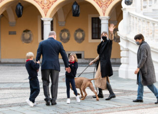 princess charlene back in monaco