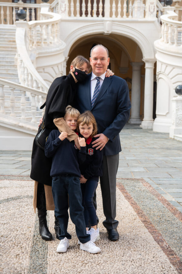 princess charlene family photo back in Monaco