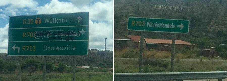 welkom-winnie-mandela-road-signs