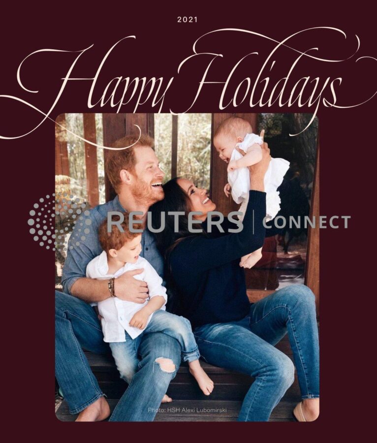The first picture of the Duke and Duchess of Sussex's daughter Lilibet has been released in a Christmas card on Dec 23, 2021.