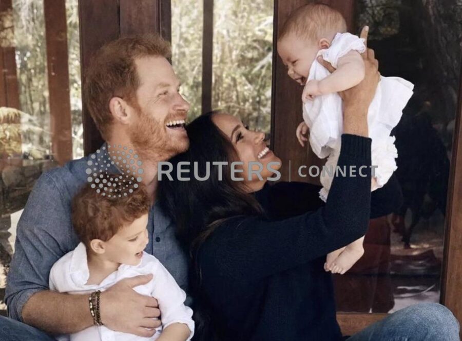 The first picture of the Duke and Duchess of Sussex's daughter Lilibet has been released in a Christmas card on Dec 23, 2021.