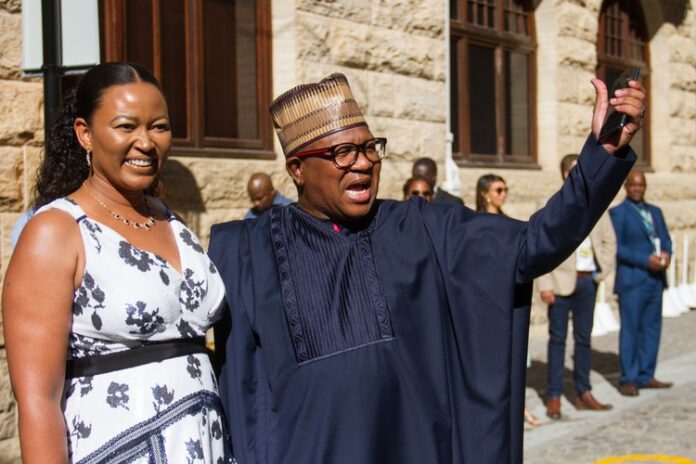 Fikile Mbalula Minister of Transport Fikile Mbalula and his wife Nozuko Mbalula attend the 2020 State of the Nation Address at Parliament in Cape Town. Archive photo: Ashraf Hendricks