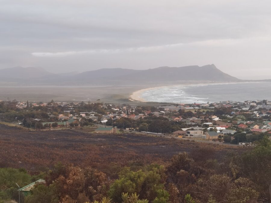 Overstrand fire smoulders