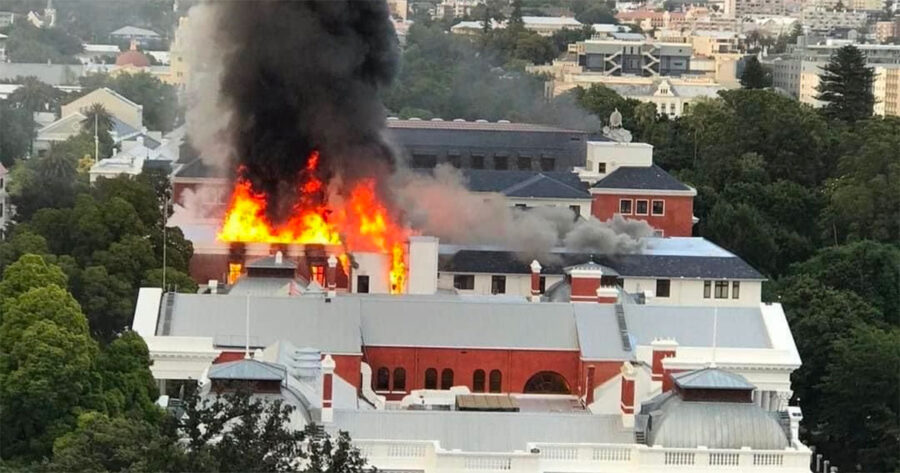 Parliament Fire: Sprinkler System was Tampered With. Man Arrested In Parliament