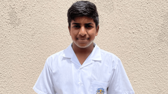 crew for a cause Pictured above: Nikhil Rathilall, a 13-year-old star student from Muizenberg, Cape Town.