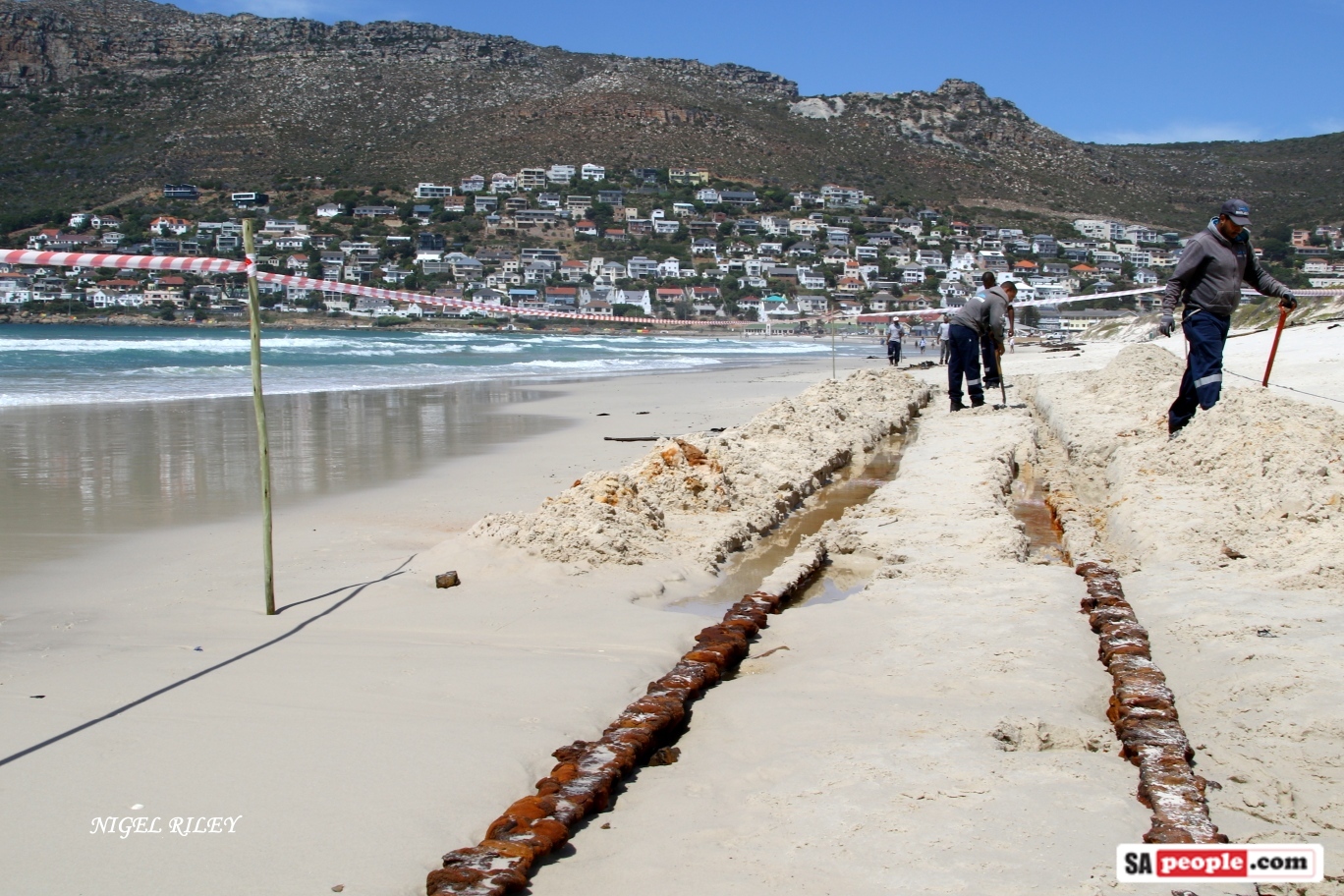 fish hoek railway line discovered under beach