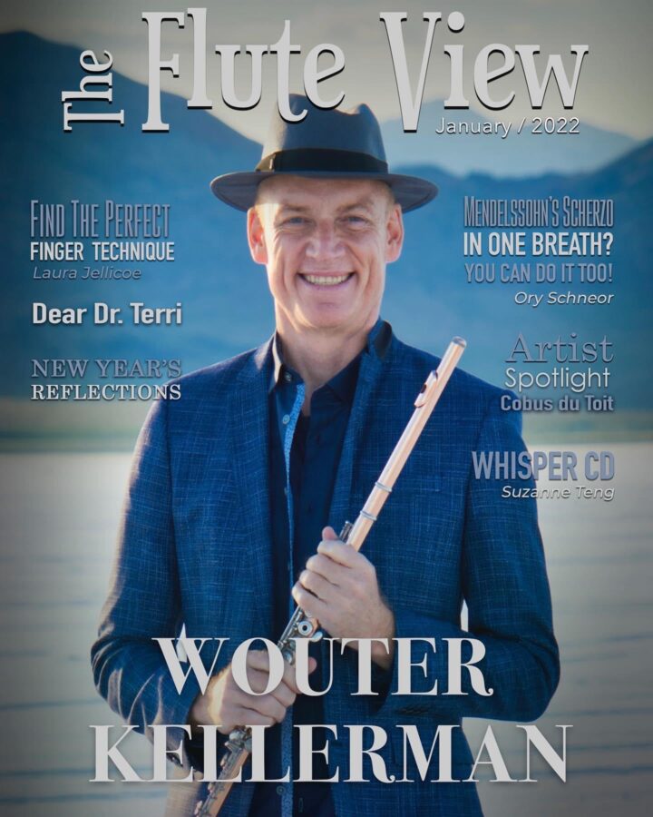 Wouter Kellerman on the cover of flute view