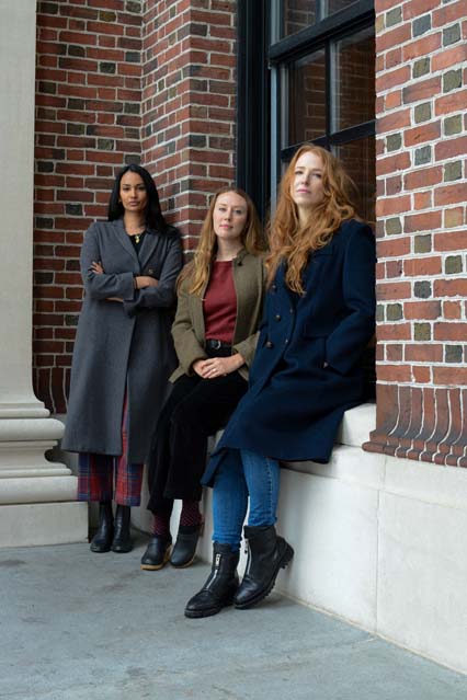 Harvard graduate students Amulya Mandava, Lilia Kilburn and Margaret Czerwienski