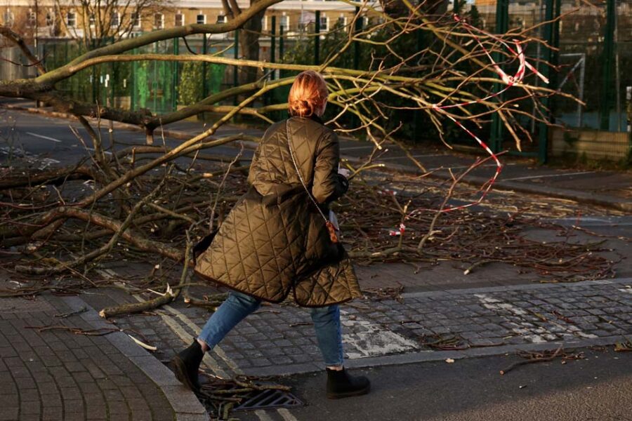 Storm Eunice in London
