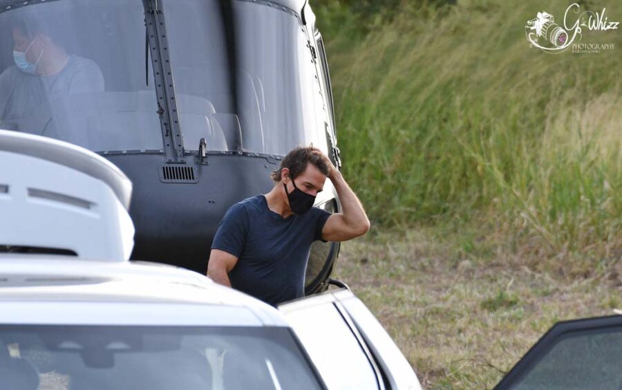 Tom Cruise Choppers in for Another Day Filming 'Mission: Impossible 8'