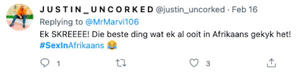 Twitter Sex in Afrikaans