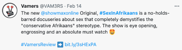 Twitter Sex in Afrikaans