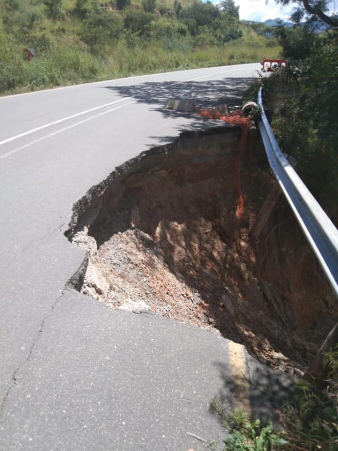 Road trips South Africa collapsed culverts, rockfalls, potholes