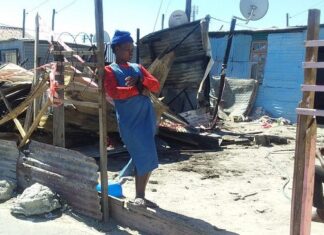 The families of five friends who died when the shack they were sleeping in burnt down in Khayelitsha on Friday morning say they are devastated by their deaths. Siviwe Xhalanga (pictured above) lost her sister and cousin in the fire. Photo: Nombulelo Damba-Hendrik