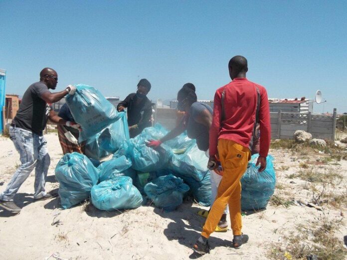 khayelitsha volunteers clean up gup Volunteers have been cleaning up parts of Level Two informal settlement since July last year. Photo: Vincent Lali