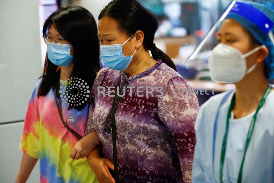Relatives of the passengers of the China Eastern Airlines Boeing 737-800 plane that crashed in Wuzhou wait for news