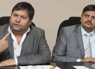 Ajay, right, and Atul Gupta are on the run from the law in South Africa. Their sibling Rajesh is wanted on fraud and money laundering along with Atul. Pic: Martin Rhodes. 02/03/2011. © Business Day